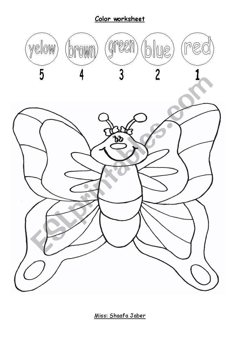 colours worksheet