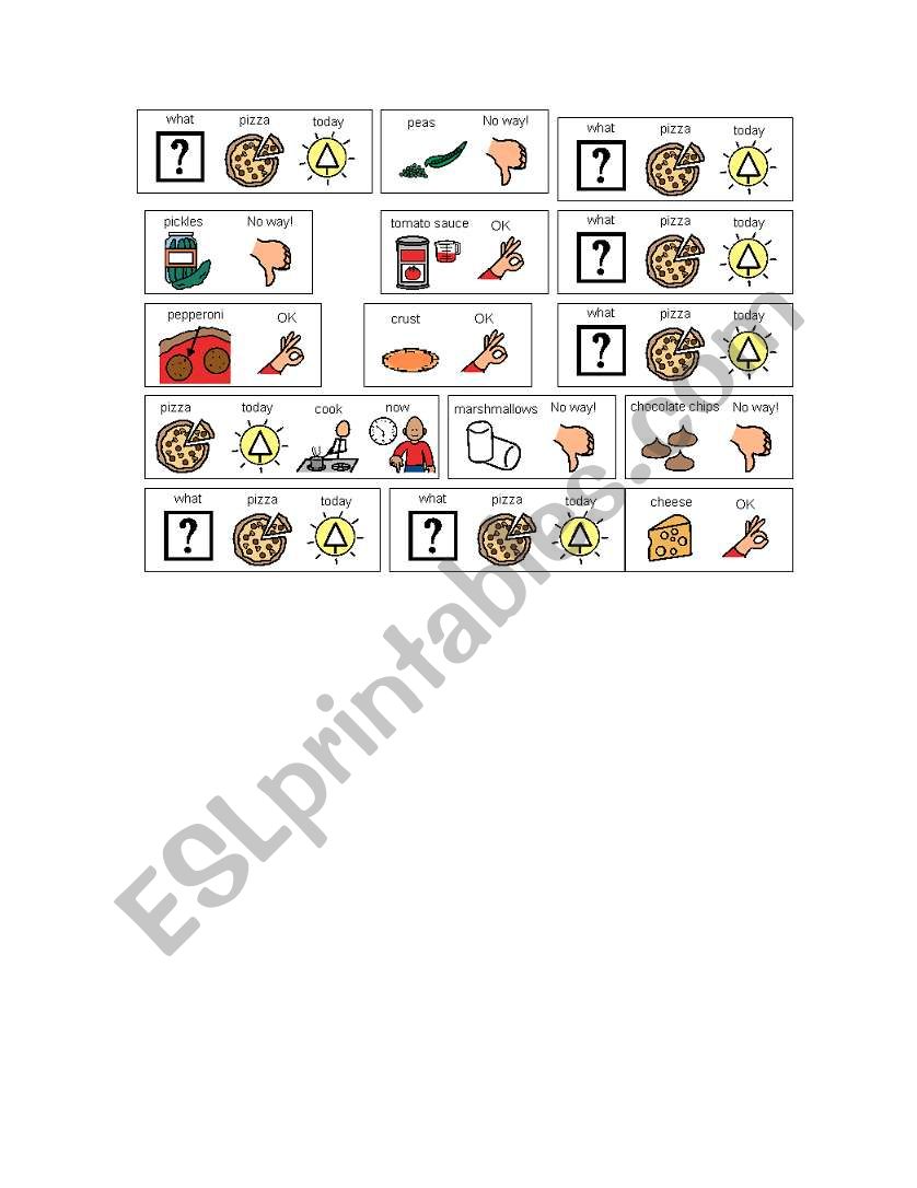 Pizza strips worksheet