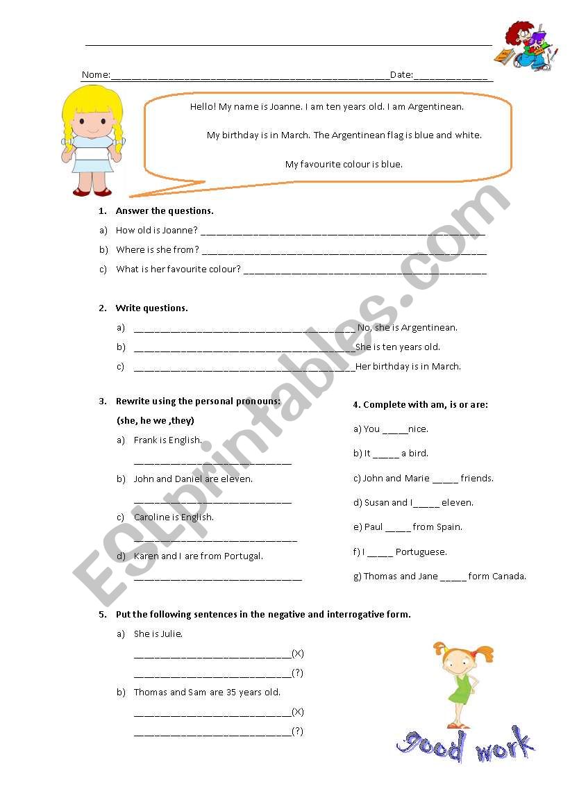 revisions worksheet