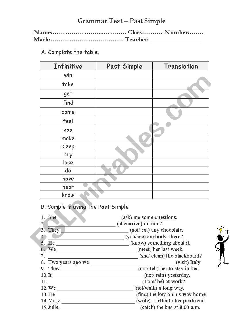 Past Simple worksheet