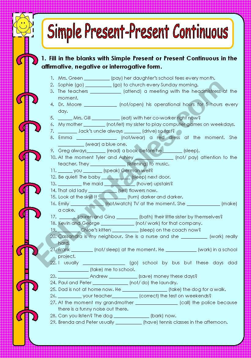 Simple Present vs. Present Continuous