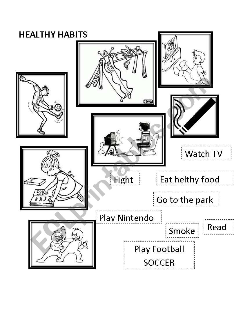 Healthy habits worksheet