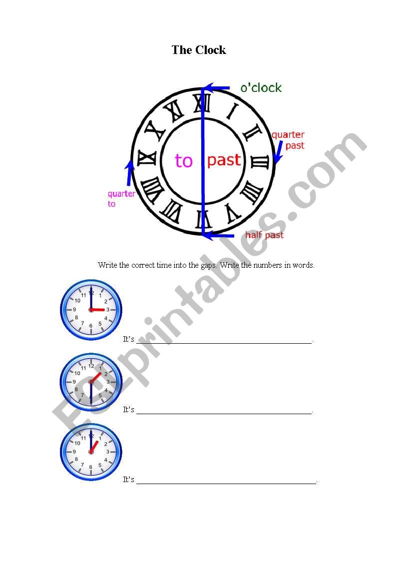 TIME - CLOCK worksheet