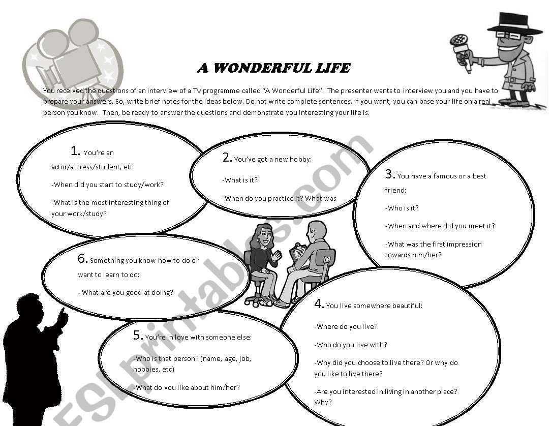 A Wonderful Life worksheet