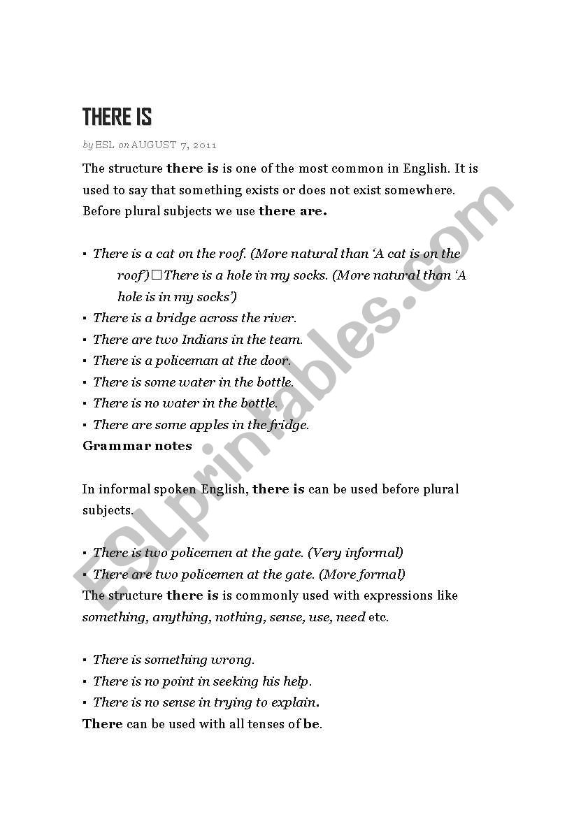 There is worksheet