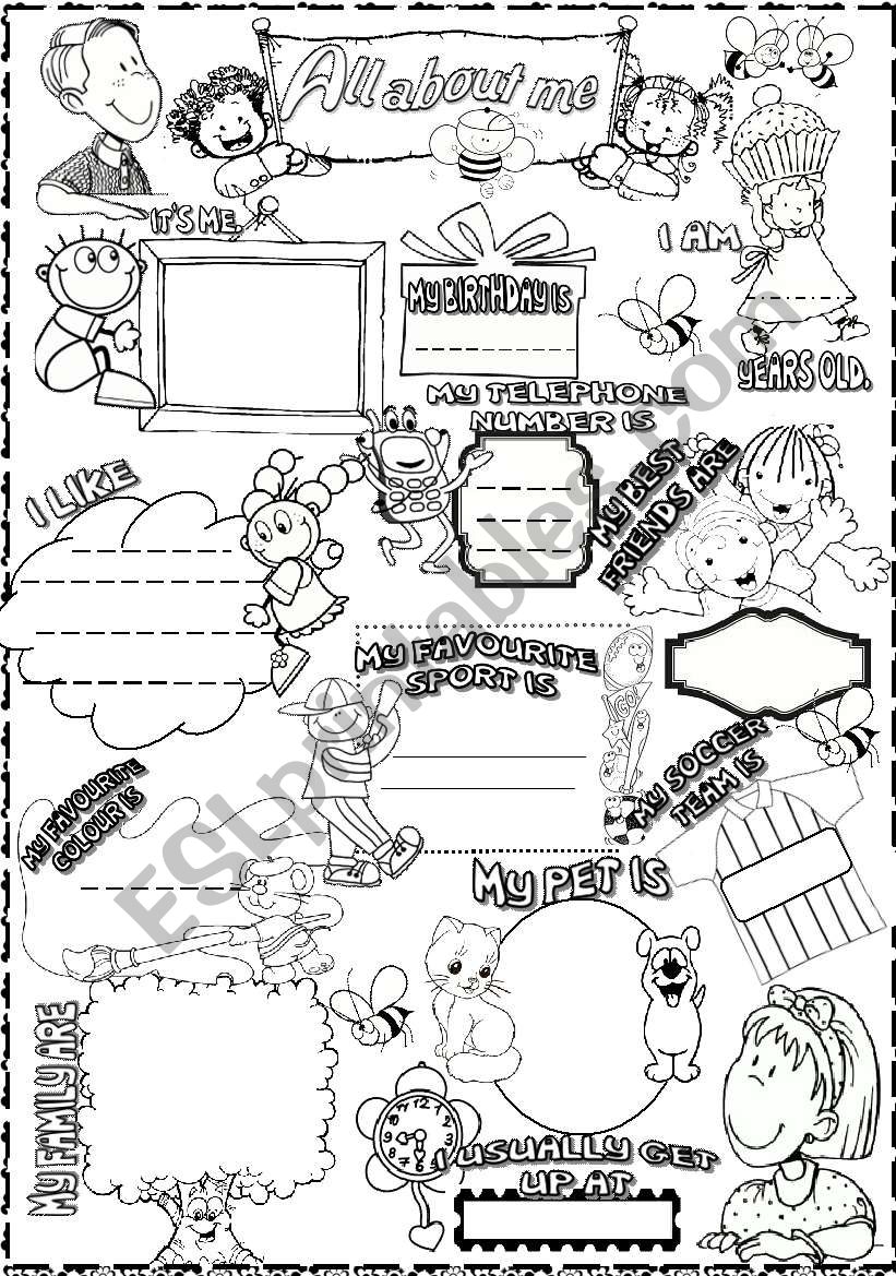 all about me worksheet