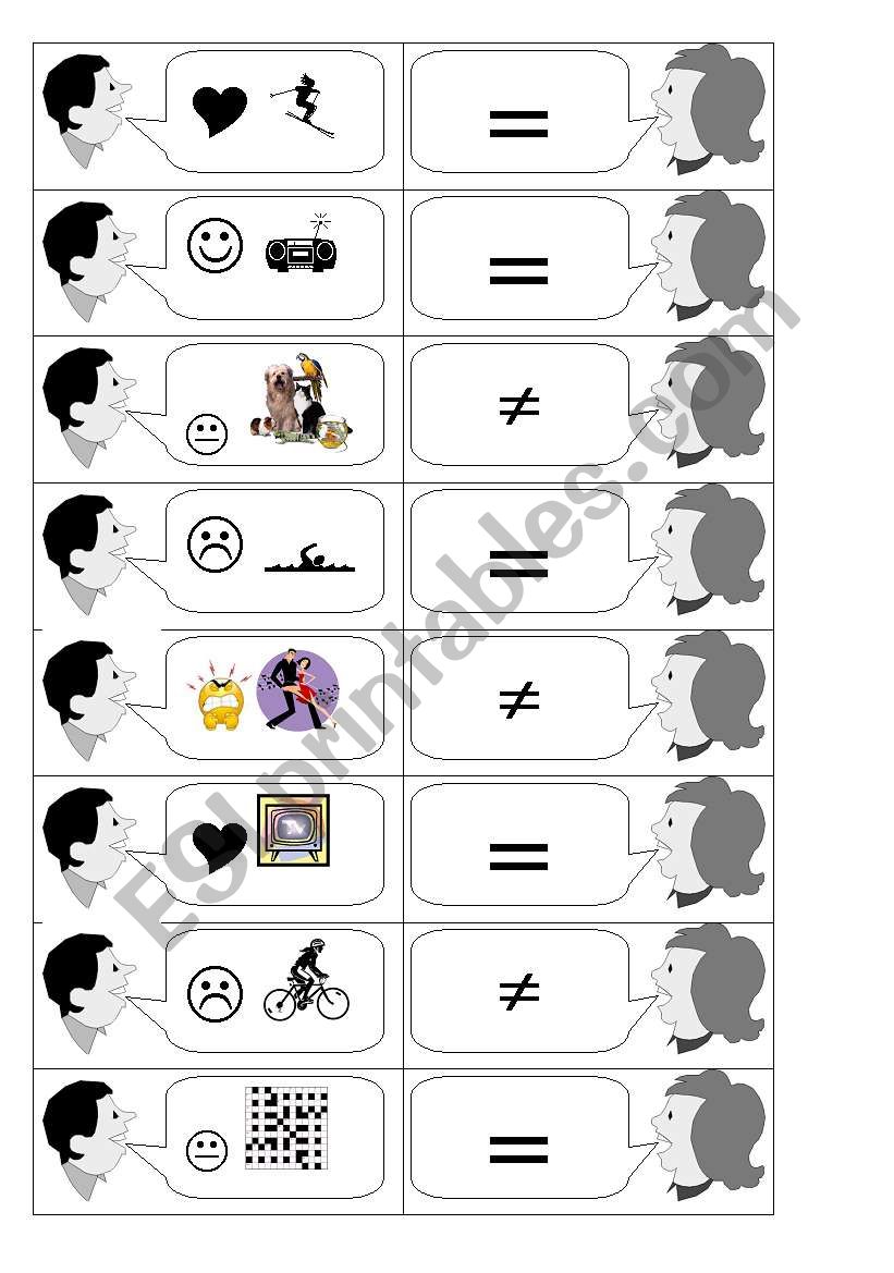 EXPRESSING LIKES/DISLIKES - AGREEING/DISAGREEING
