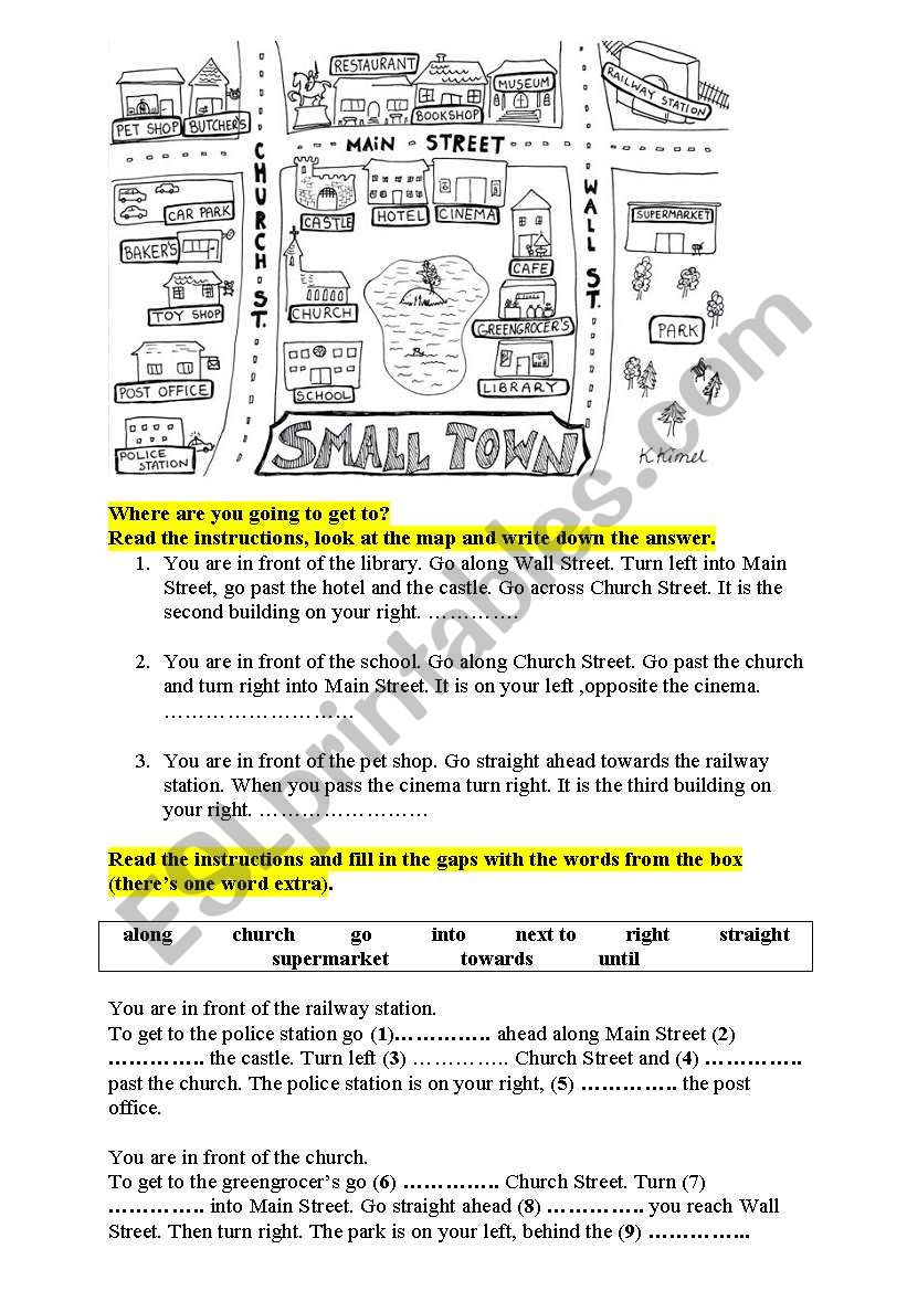 DIRECTIONS worksheet