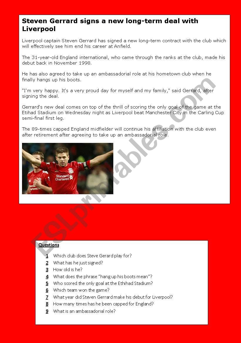 Steve Gerrard worksheet