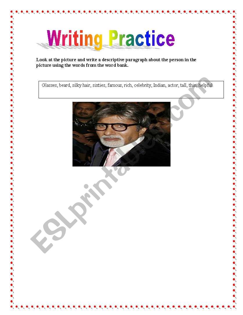 WRITING PRACTICE worksheet