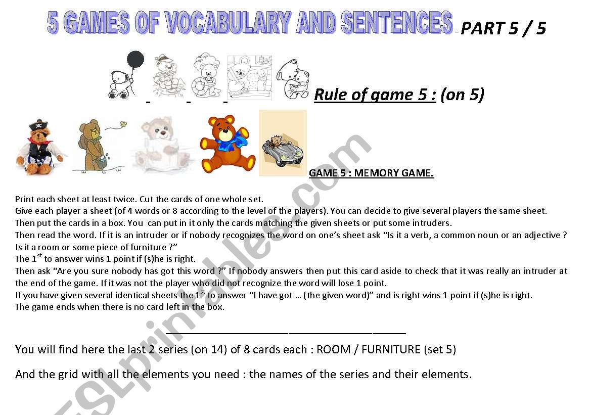 Games with words and sentences - Part 5 on 5.