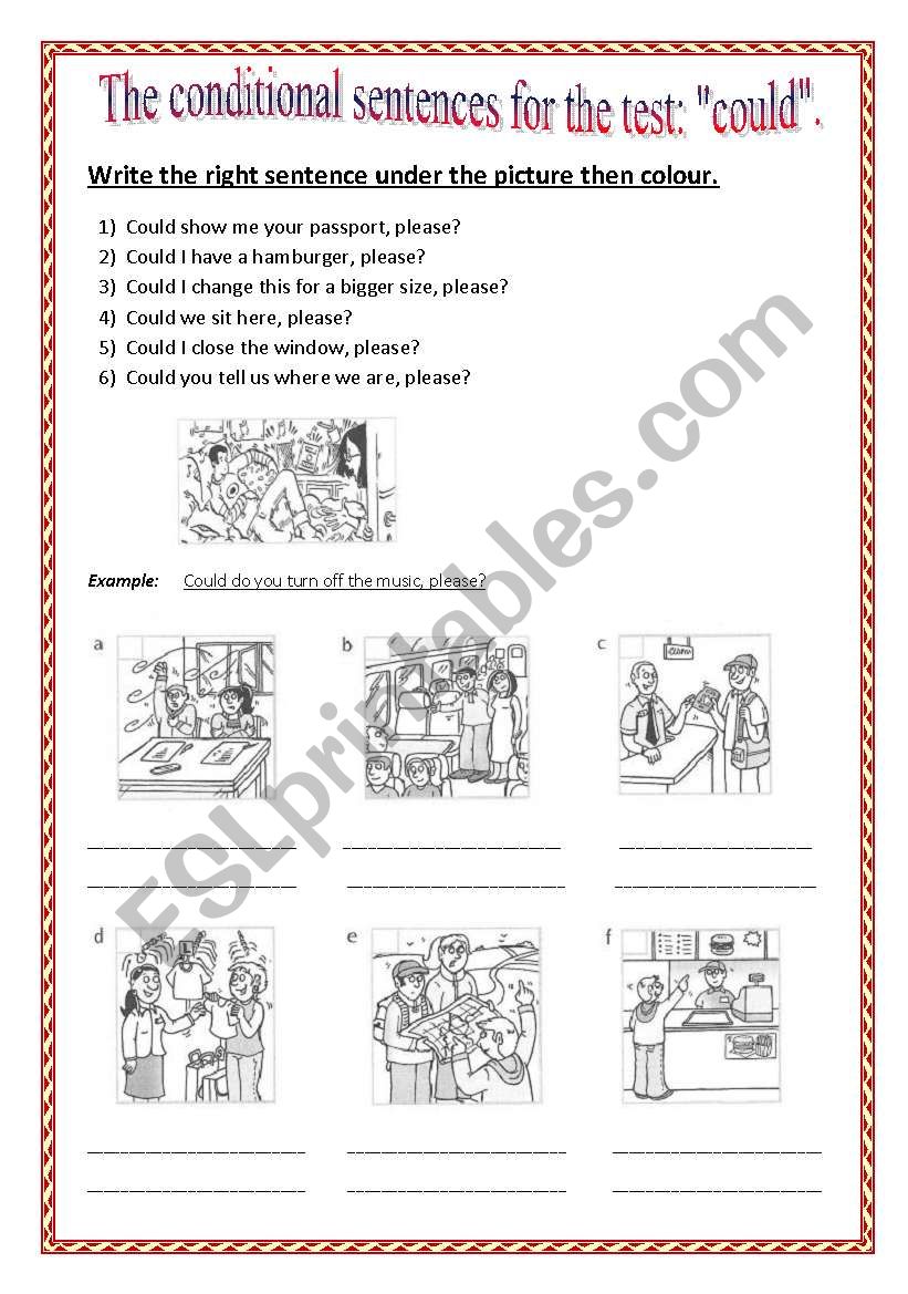 The conditional sentences  worksheet