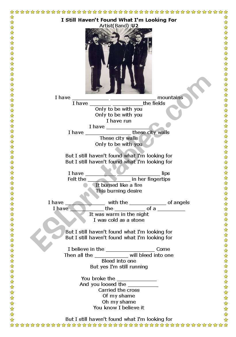 Present Perfect-I still havent found (U2)