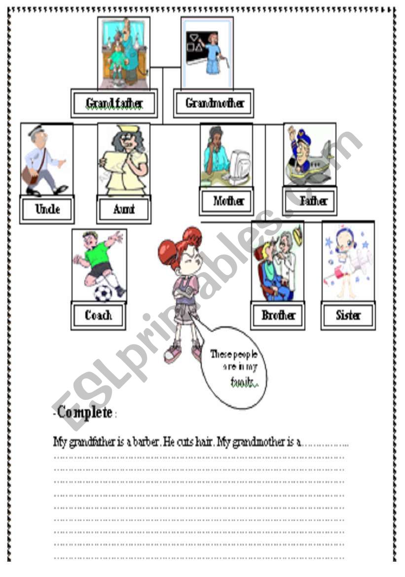 family activities worksheet