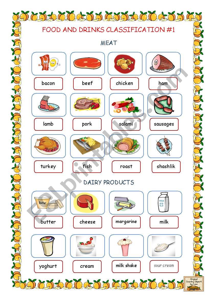 Food and Drinks Classification #1 (Meat, Dairy Products)