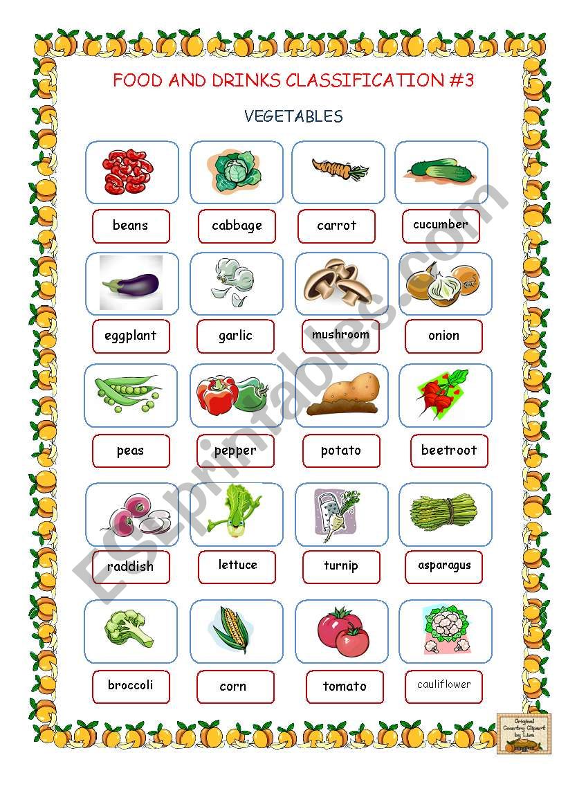 Food and Drinks Classification #3 (Vegetables)