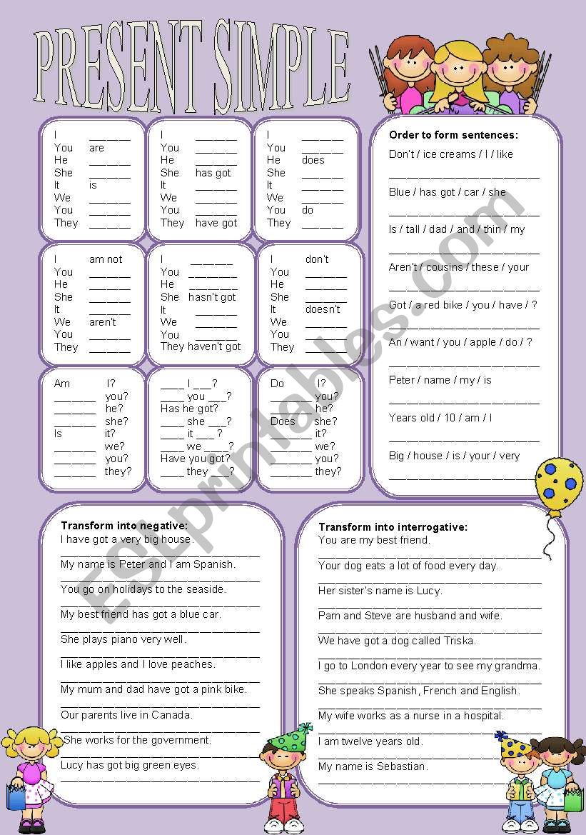 Present Simple worksheet