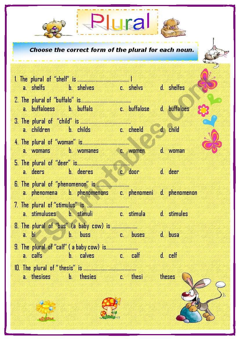 Plural worksheet