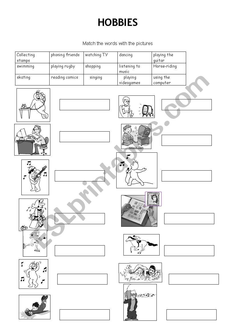 hobbies-interactive-worksheet