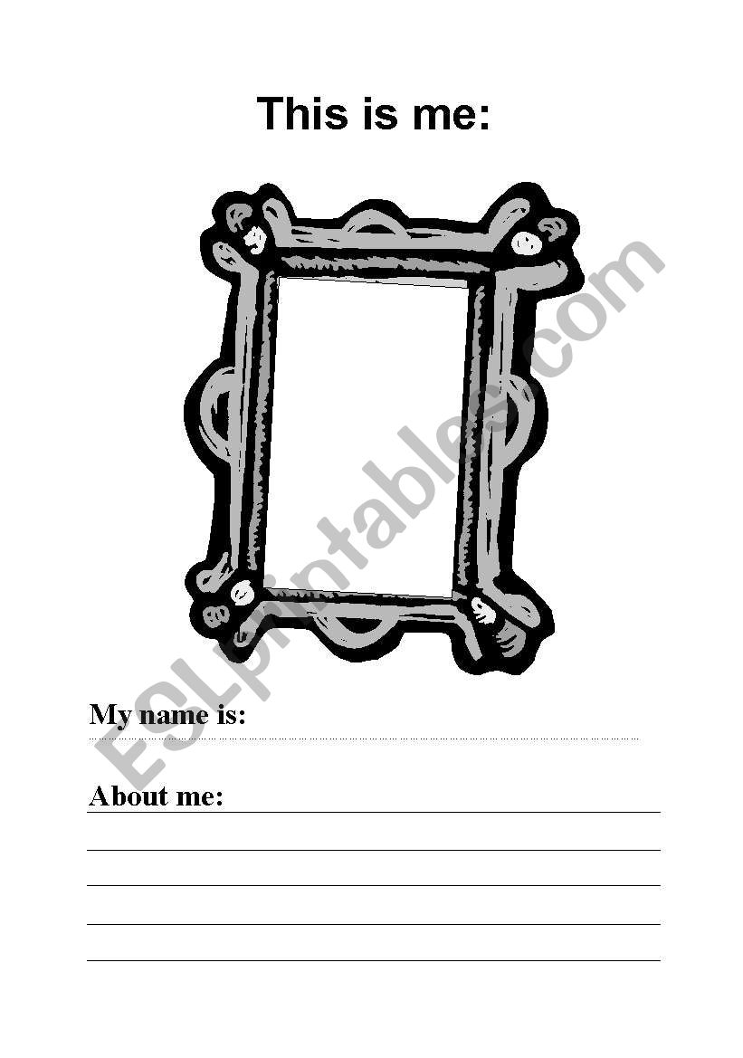 This is me worksheet