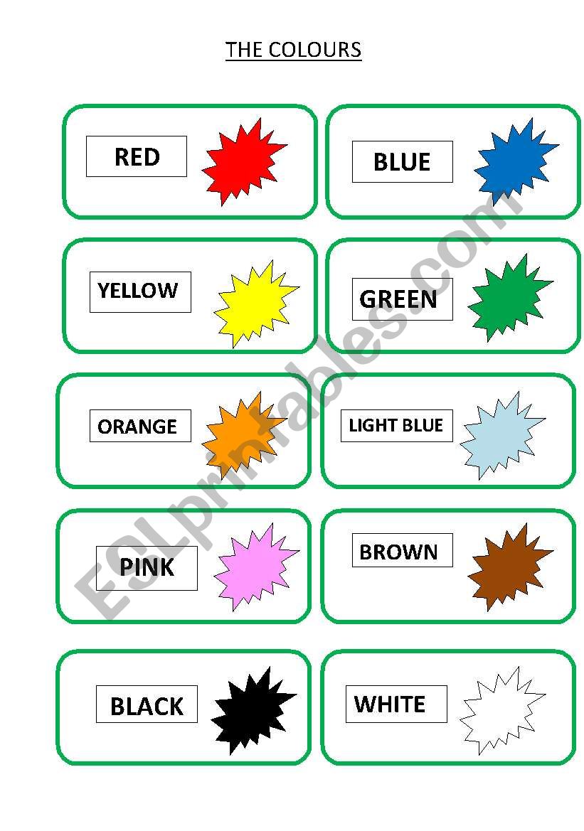  The colours worksheet