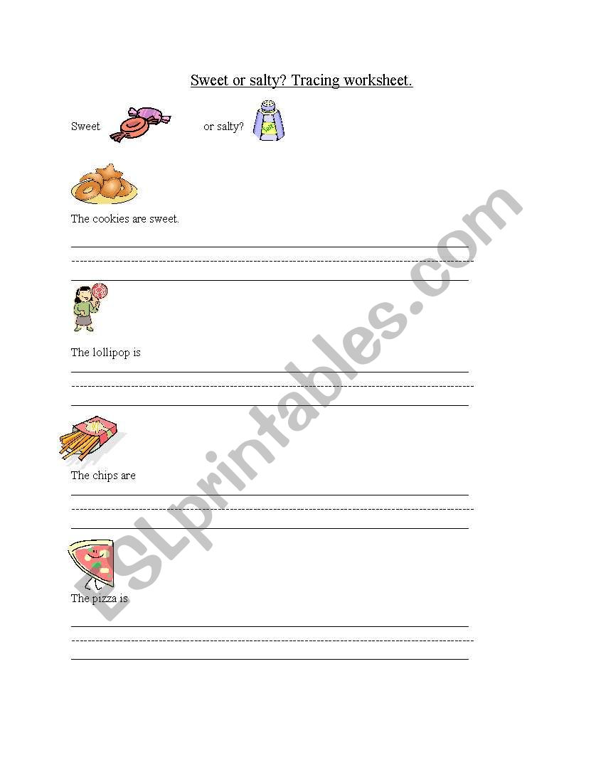 Seet or salty tracing worksheet