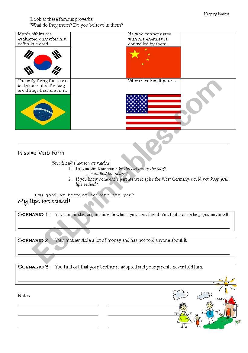 Keeping Secrets worksheet