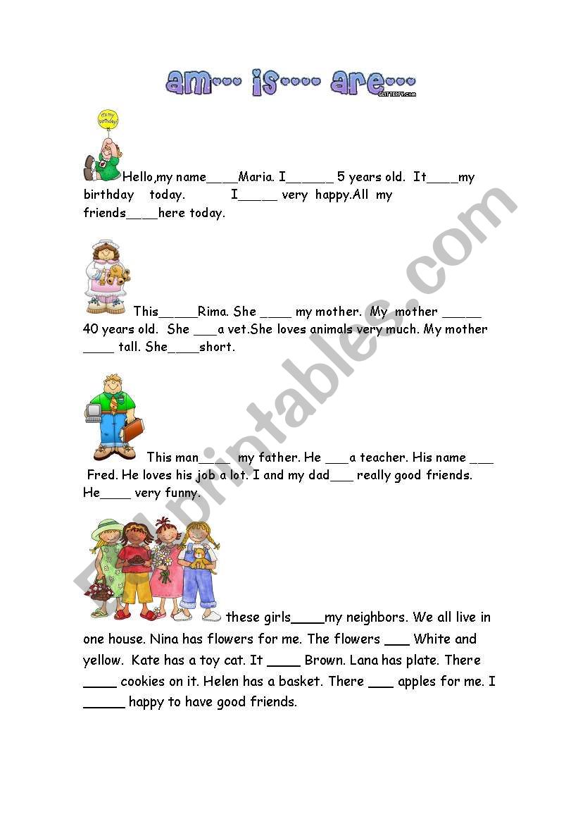 ejercicios verbo to be worksheet