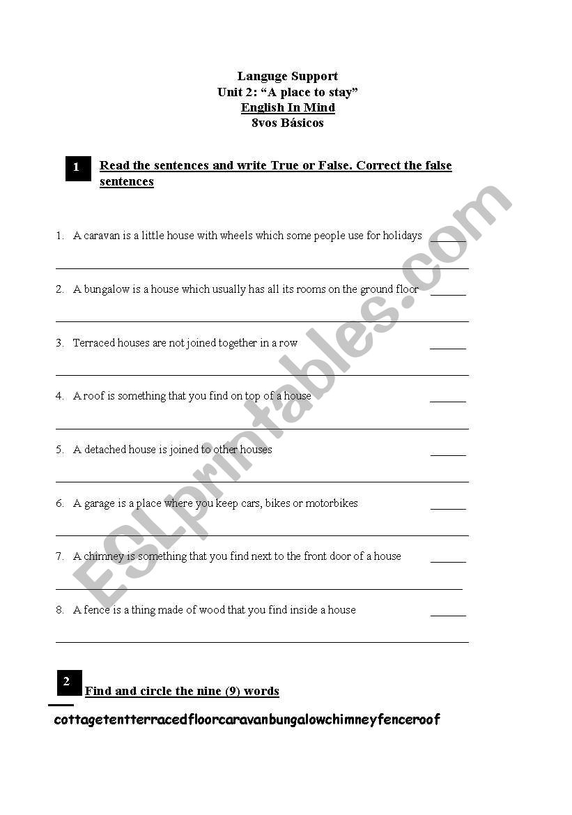 Taken from English in Mind worksheet
