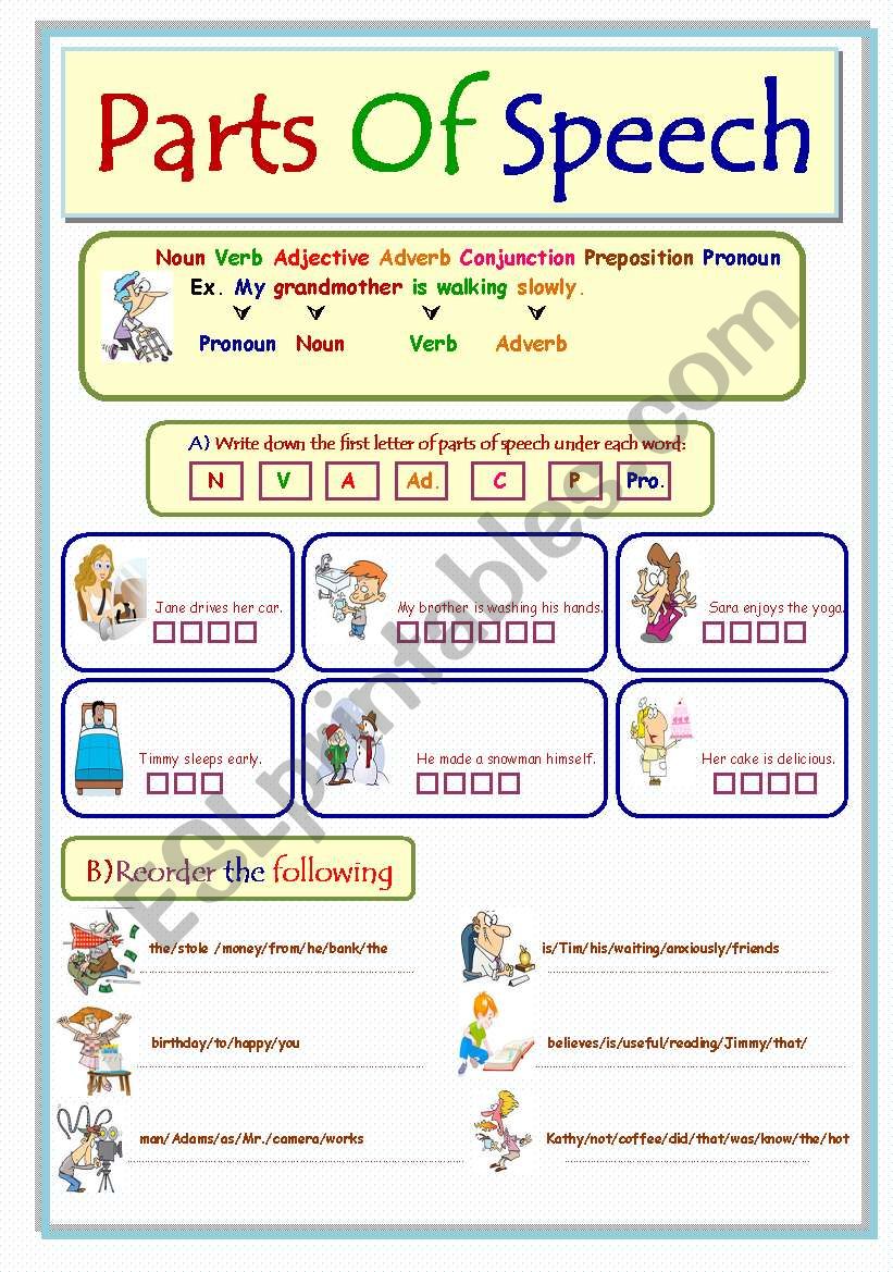 Parts Of Speech.. worksheet