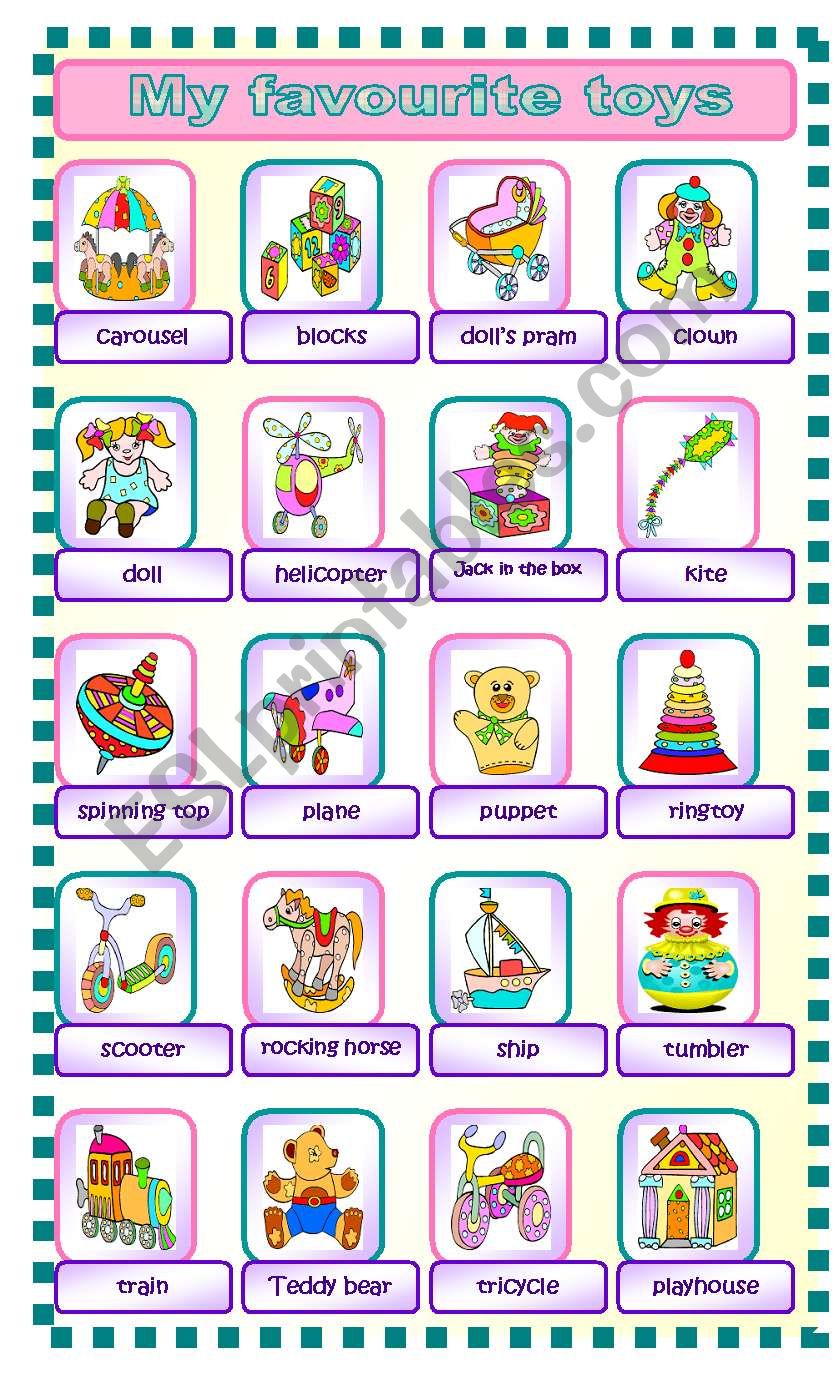 *** MY FAVOURITE TOYS *** worksheet