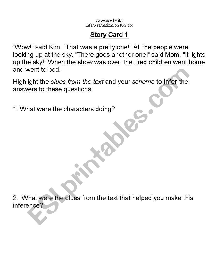 Inferring worksheet