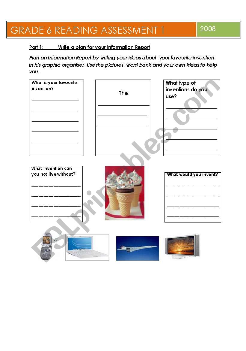 Infomation writing text  worksheet