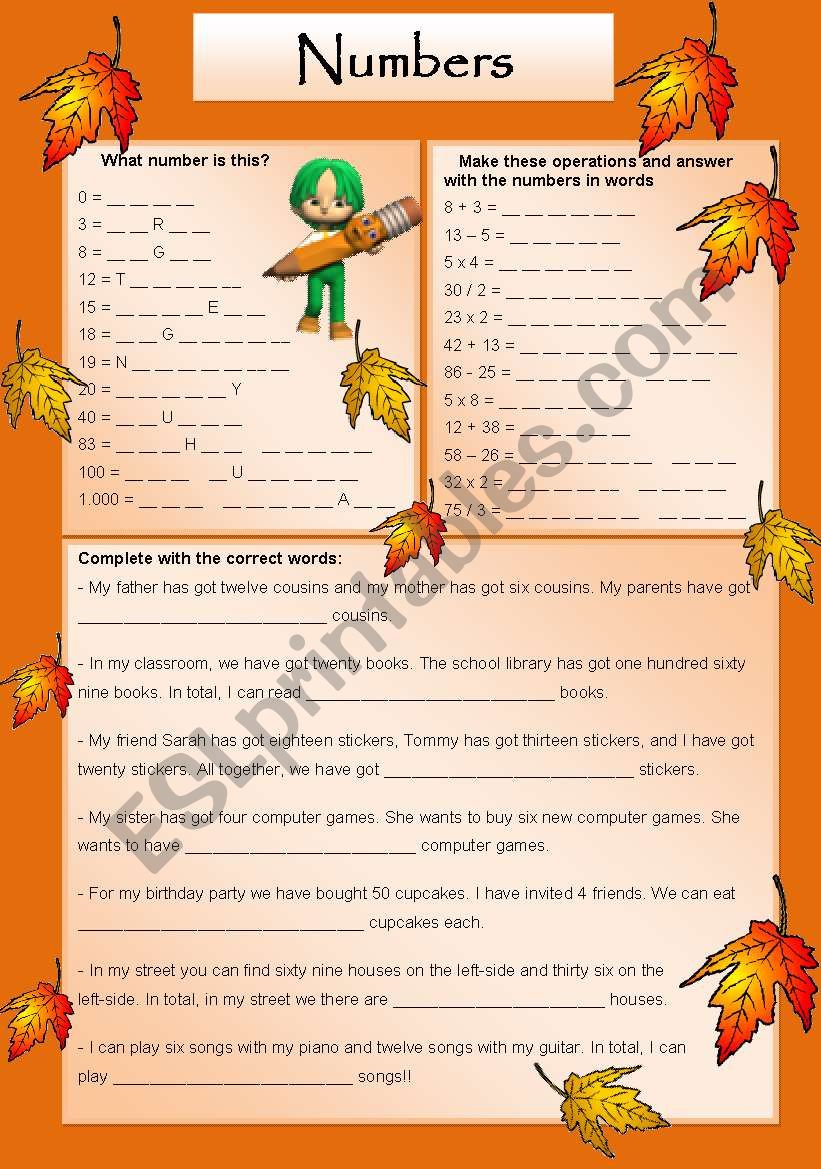Lets play with numbers! worksheet