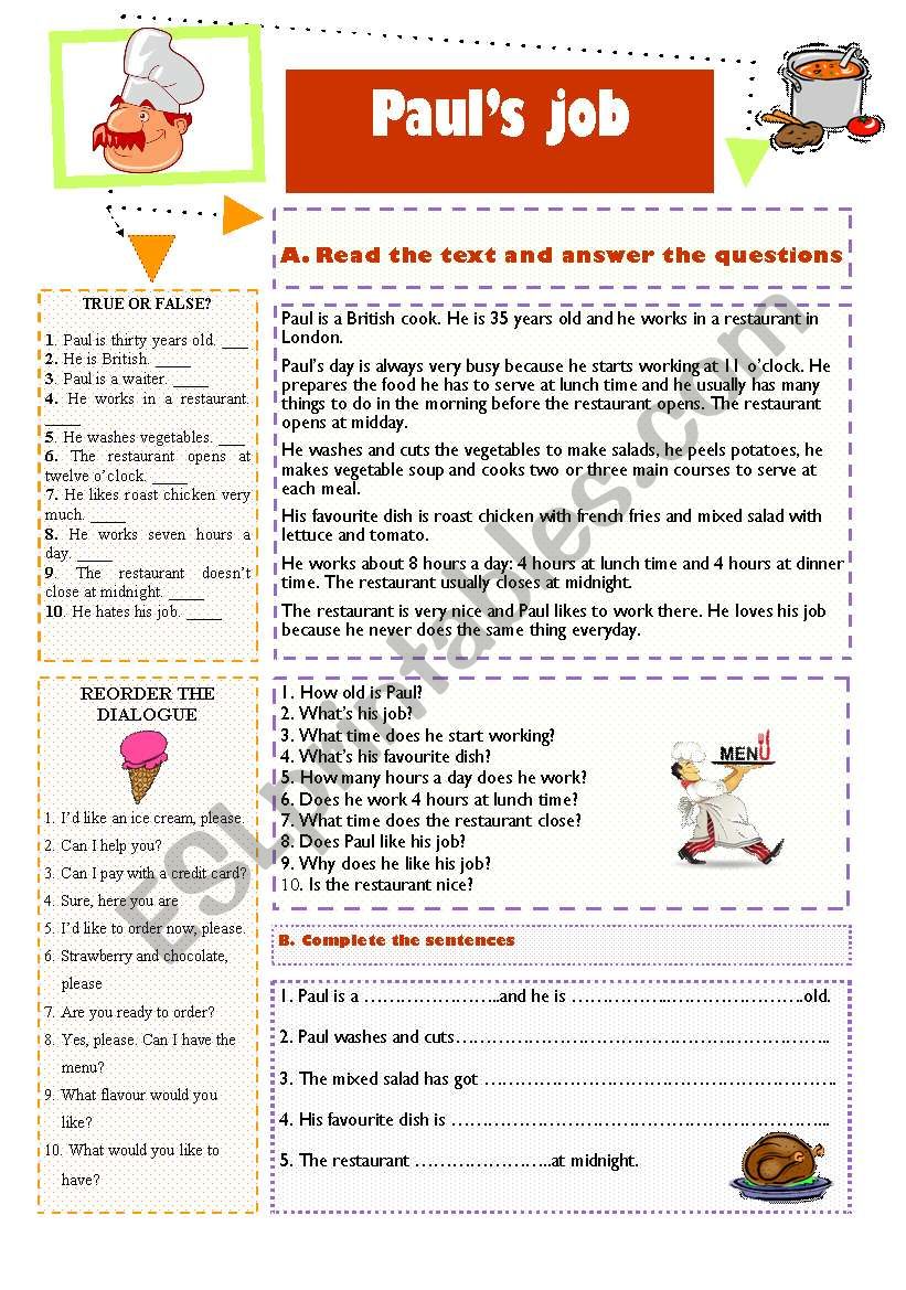 Pauls job (25.01.12) worksheet