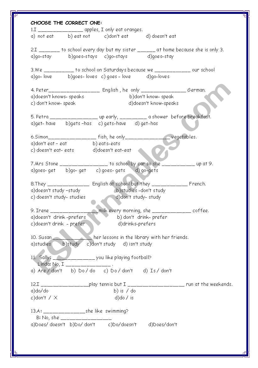 a test for 6th grade worksheet