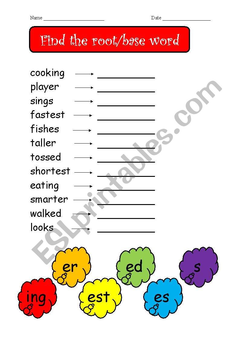 base words 2 worksheet