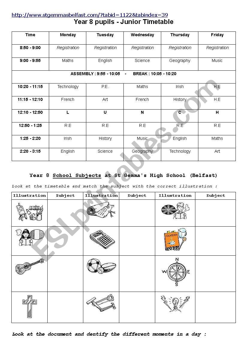 St Gemmas High School Timetable