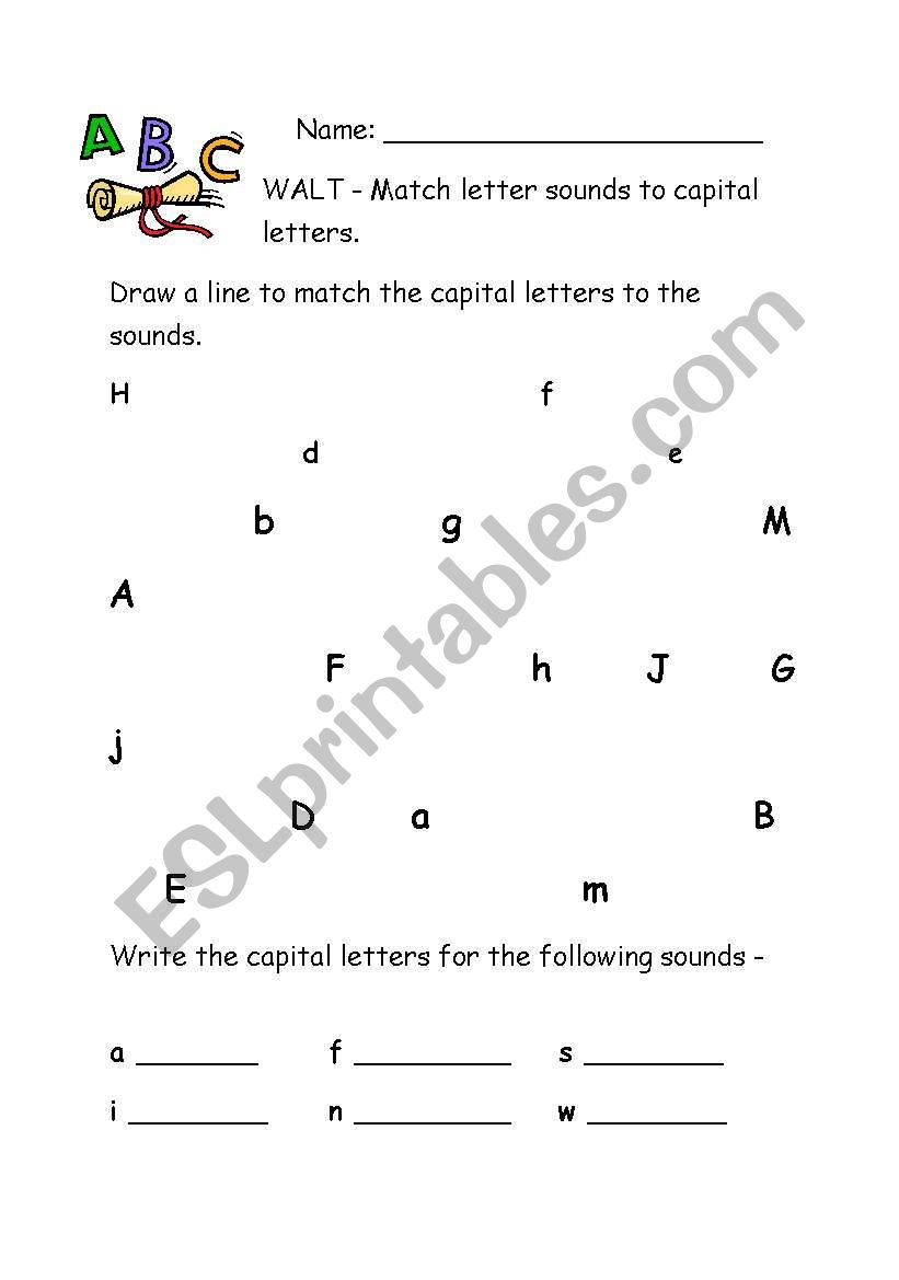 Lower/upper letters worksheet