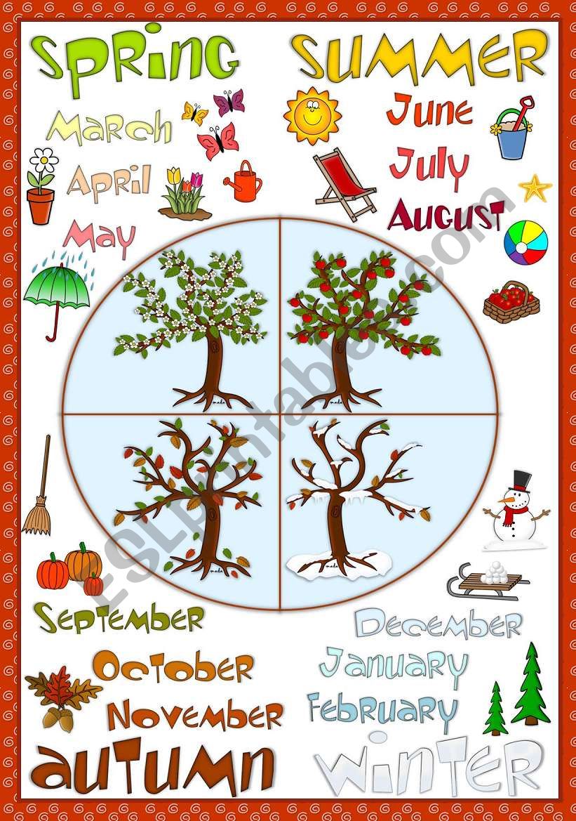 Seasons - POSTER worksheet