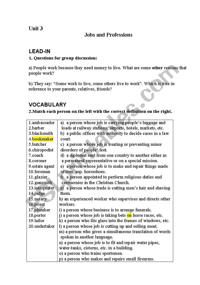 grammar worksheet