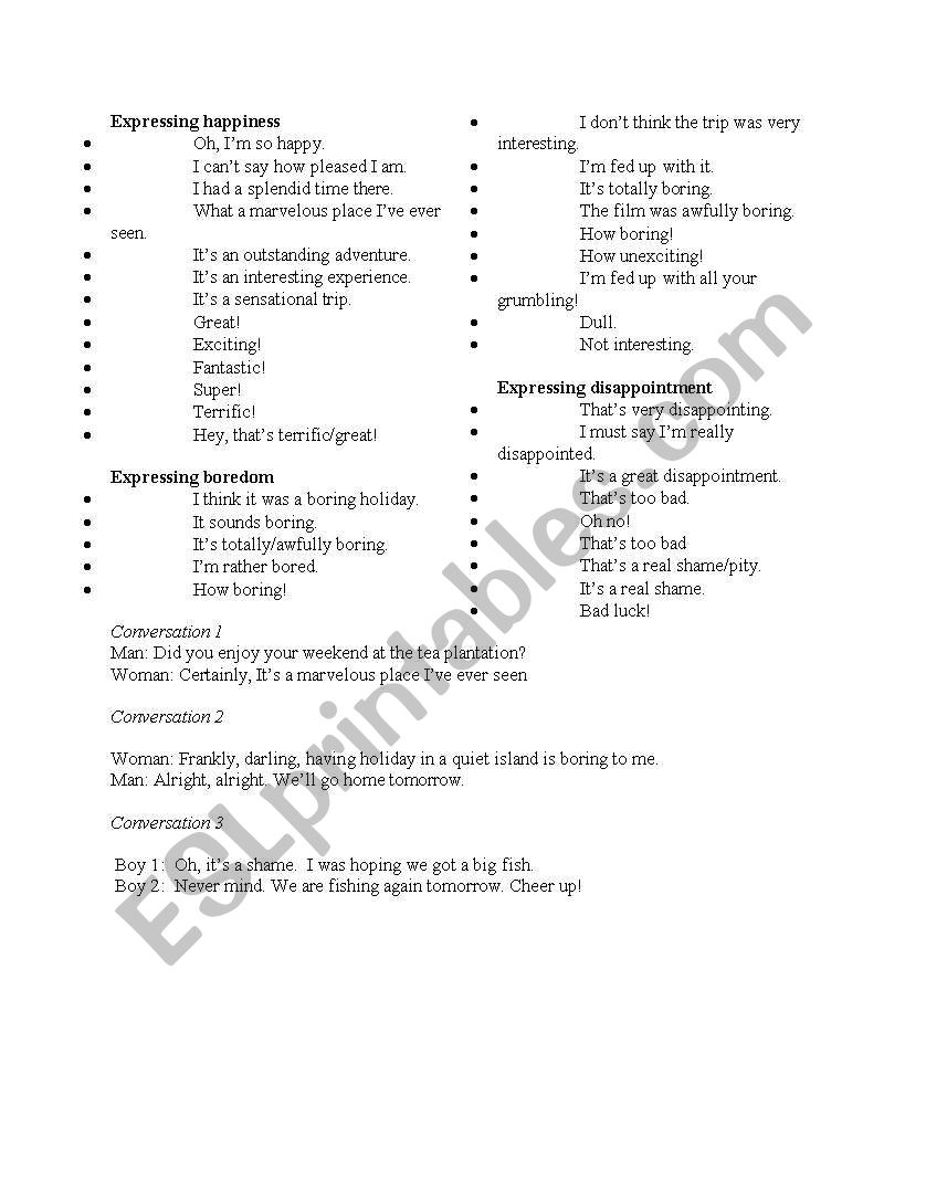 Happiness worksheet