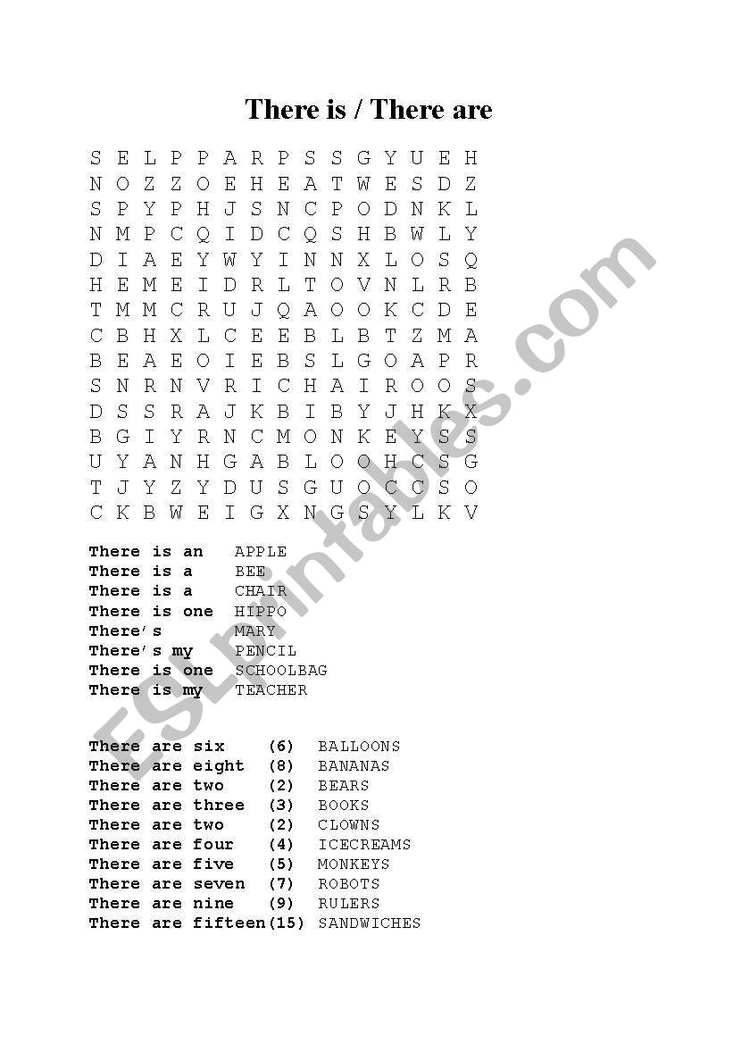    There is worksheet