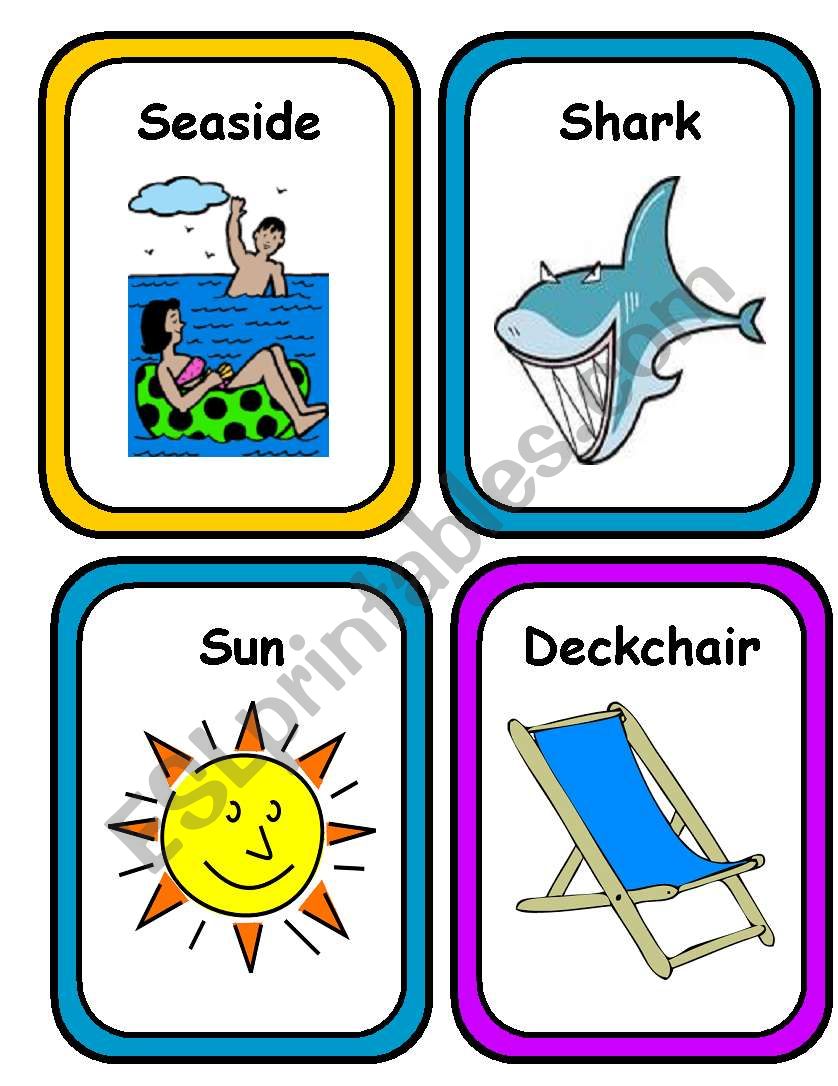 SUMMER - Colorful Flashcards part 3 !!!! 