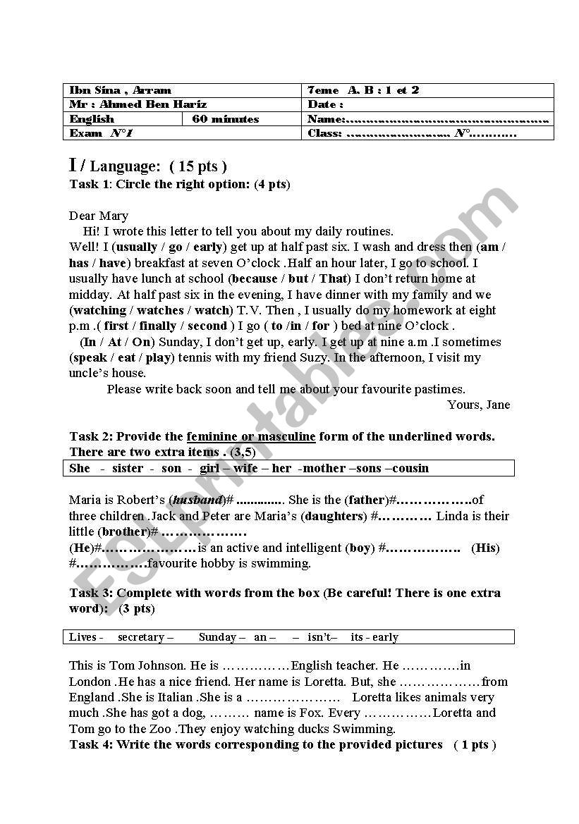 exam-language-vocabluary-writing-esl-worksheet-by-ahmed-tunisia