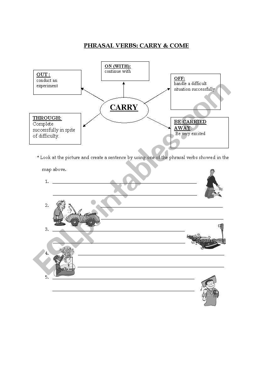 Phrasal verb CARRY worksheet