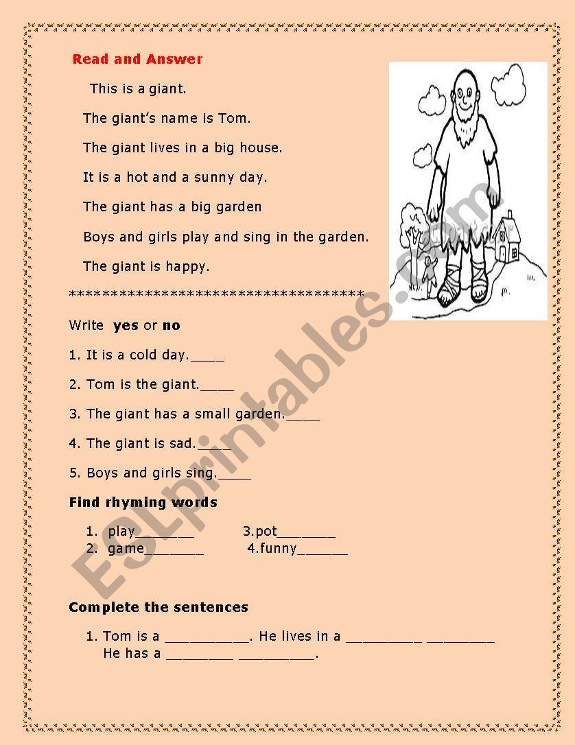 the giant worksheet