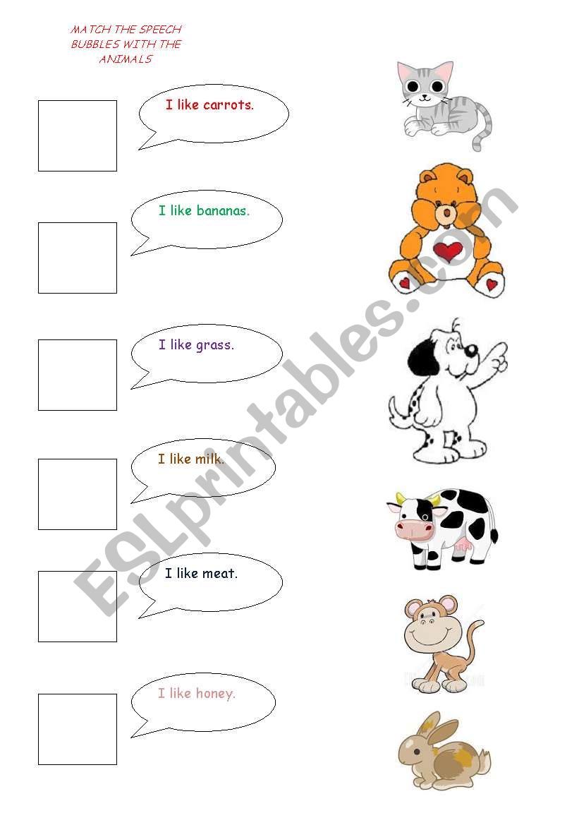 ANIMALS worksheet