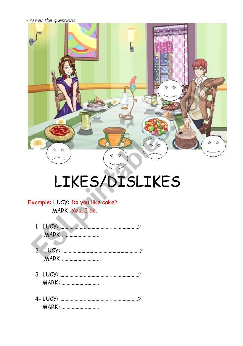 FOODS worksheet