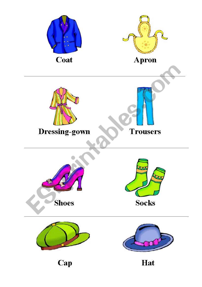 Clothes worksheet